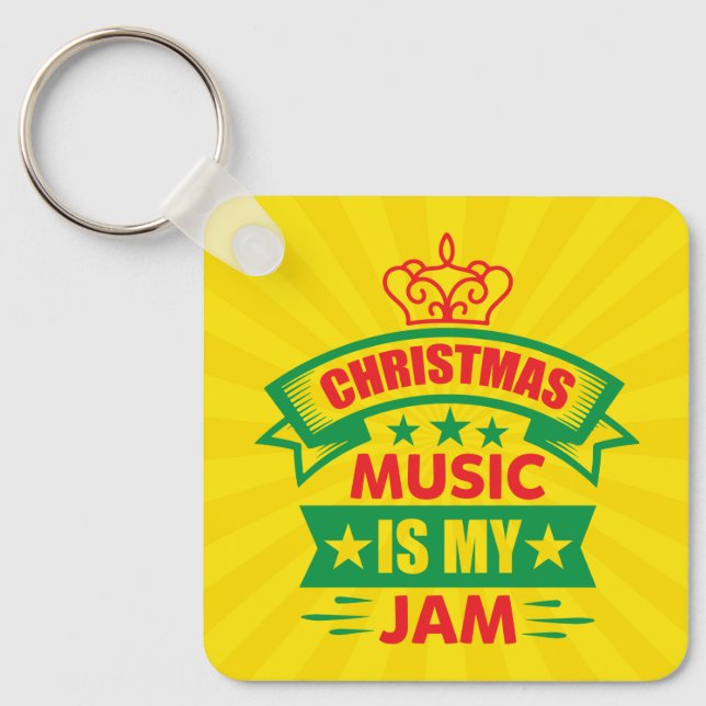 Christmas Music is My Jam-86254 Key Ring (Front)