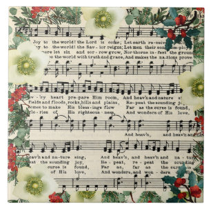 Christmas Music, Joy to the World, Ceramic Tile
