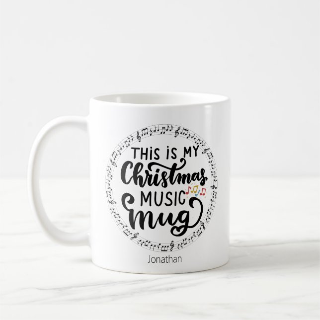 Christmas Music Lovers Christmas Gift  Mug (Left)