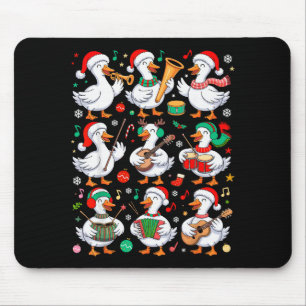 Christmas Music Teacher Goose Playing Musical Inst Mouse Pad