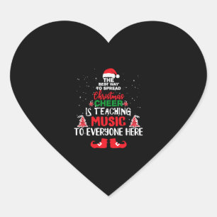 Christmas Music Teachers , Funny Teachers Heart Sticker