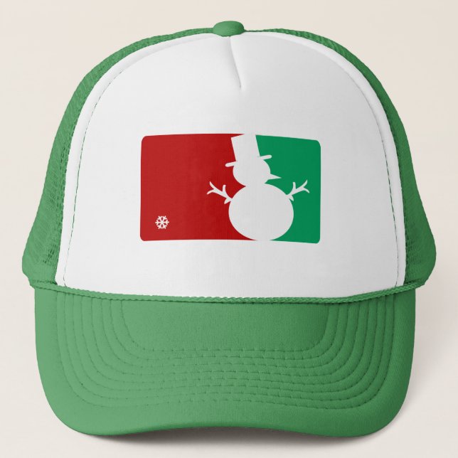 Christmas MVP Snowman logo Trucker Hat (Front)
