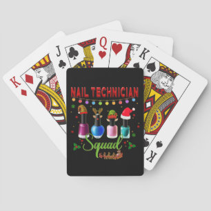 Christmas Nail Technician Xmas Salon Owners Playing Cards