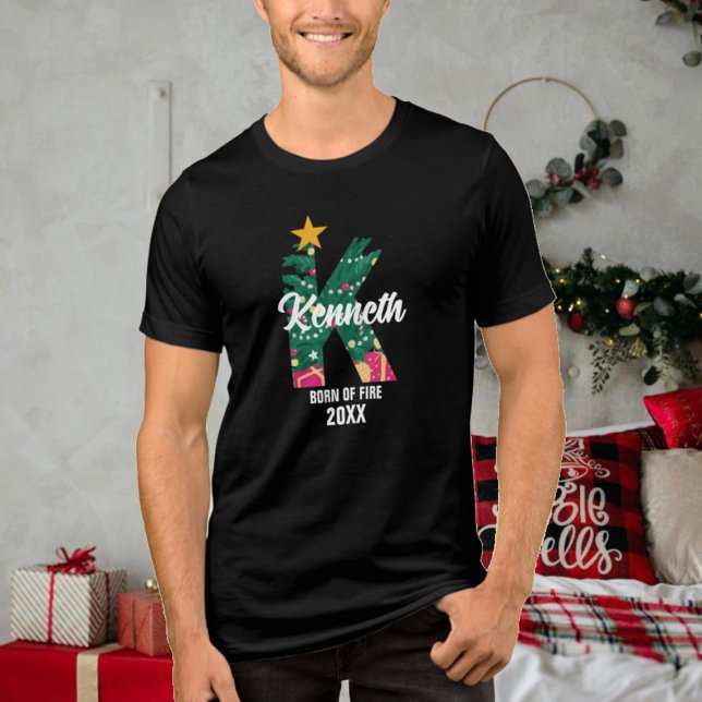 Christmas Name Initial Monogrammed Family Tri-Blend Shirt (Creator Uploaded)
