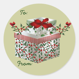 Christmas Name Tags! Classic Round Sticker