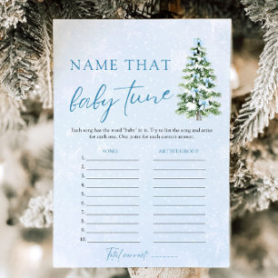 Christmas Name That Baby Tune Baby Shower Game Invitation