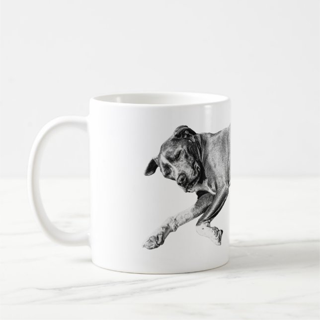 Christmas Nap, Pit Mix Peace Coffee Mug (Left)