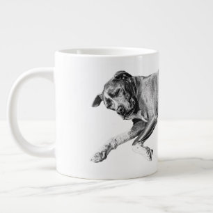 Christmas Nap, Pit Mix Peace Large Coffee Mug