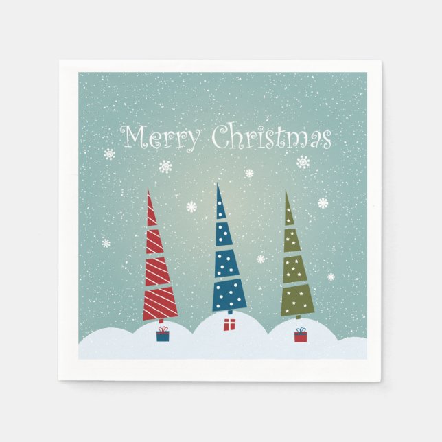 Christmas Napkins - Christmas Trees (Front)