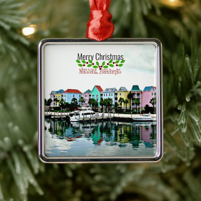 Christmas, Nassau Bahamas, Metal Ornament (Tree)