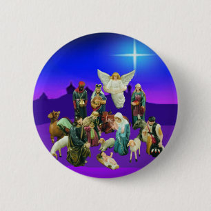 Christmas Nativaty Scene Button