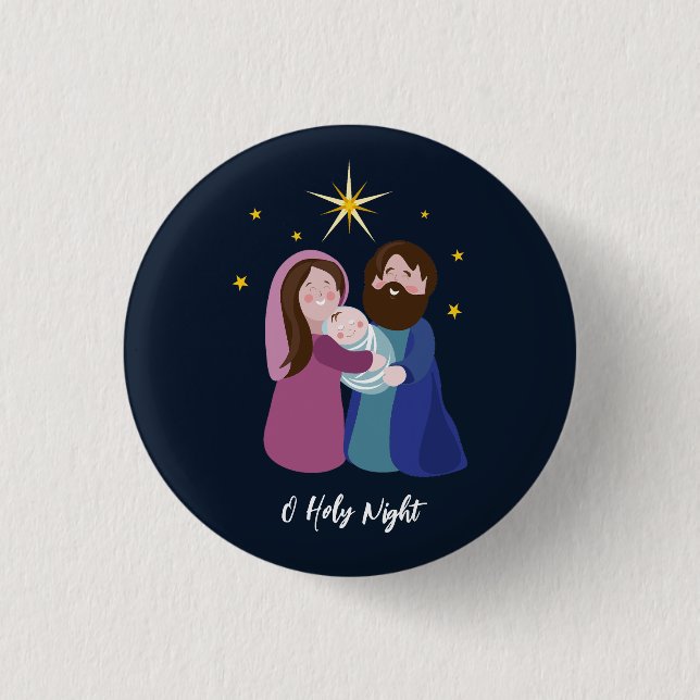 Christmas Nativity 3 Cm Round Badge (Front)