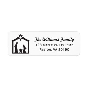 Christmas Nativity Address Labels