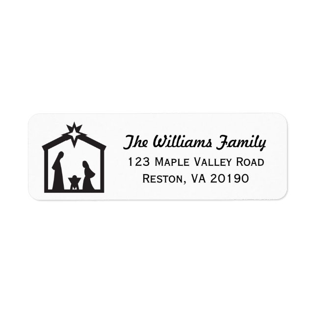 Christmas Nativity Address Labels (Front)