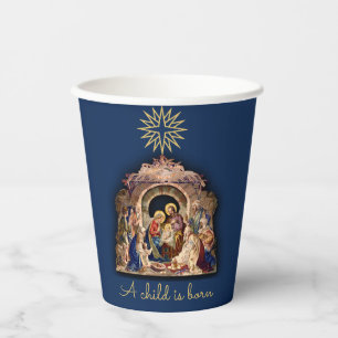 Christmas Nativity Adoration of Baby Jesus Paper Cups