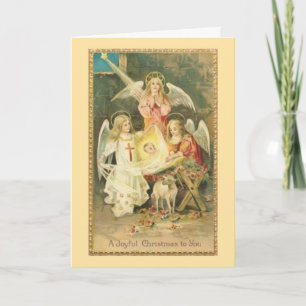 Christmas, Nativity, Angels, Christ Child, Holiday Card