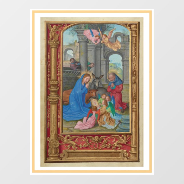 Christmas Nativity art Window Cling (Sheet)