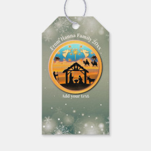 Christmas Nativity Baby Jesus in Manger Scene Gift Tags