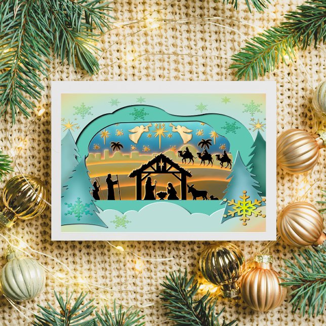 Christmas Nativity Baby Jesus in Manger Scene Postcard (Creator Uploaded)