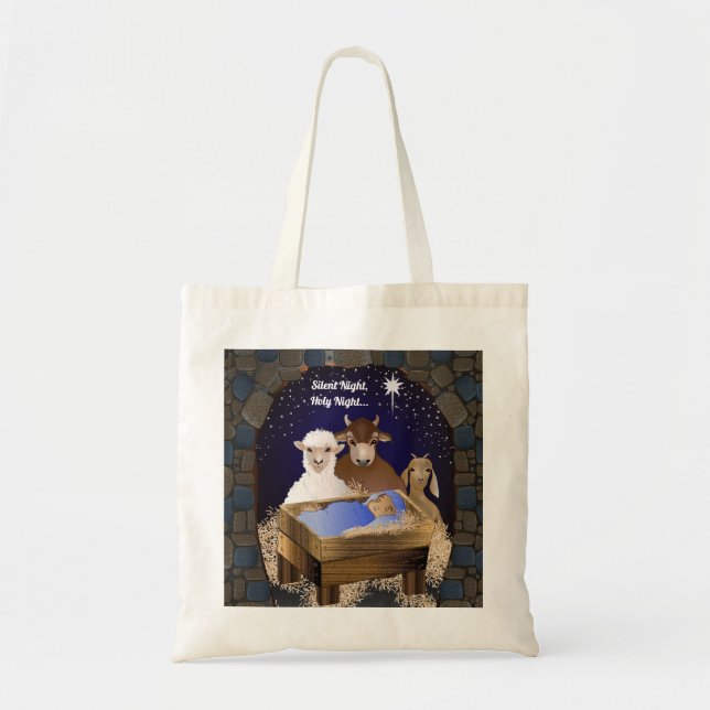 Christmas Nativity Baby Jesus Tote Bag (Front)