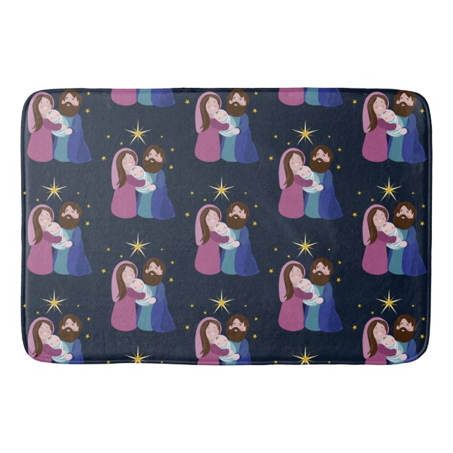 Christmas Nativity  Bath Mat (Front)