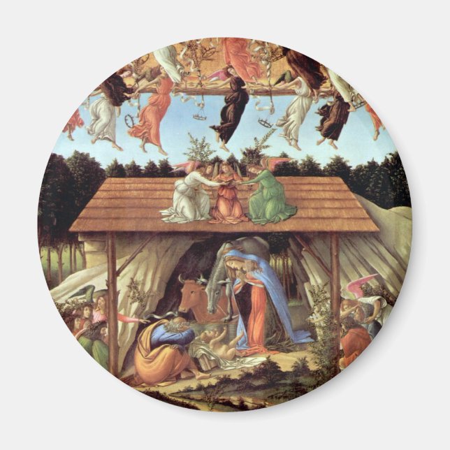 Christmas Nativity, Birth of Christ by Botticelli Magnet (Front)