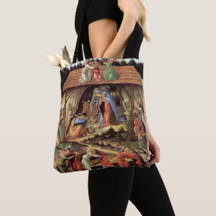 Christmas Nativity, Birth of Christ by Botticelli Tote Bag