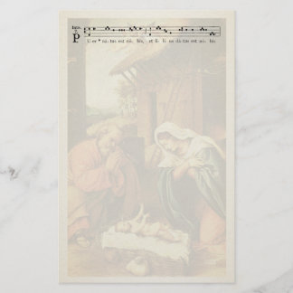Christmas Nativity Chant Stationery