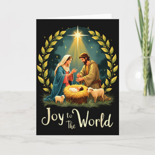 Christmas Nativity Christian Birth Of Jesus Joy To Card
