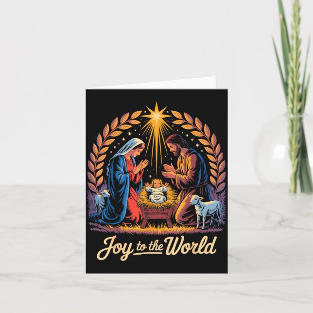 Christmas Nativity Christian Birth Of Jesus Joy To Card (Front)