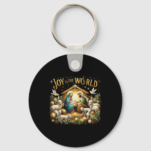 Christmas Nativity Christian Birth Of Jesus Joy To Key Ring