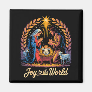 Christmas Nativity Christian Birth Of Jesus Joy To Magnet
