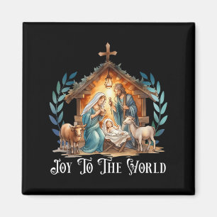 Christmas Nativity Christian Birth Of Jesus Joy To Magnet