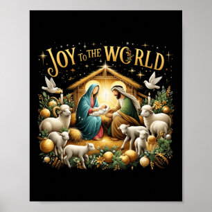 Christmas Nativity Christian Birth Of Jesus Joy To Poster