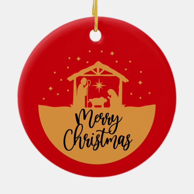Christmas Nativity - Christmas Ornament (Back)
