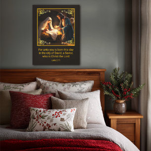Christmas Nativity Holy Family Religious Canvas Print