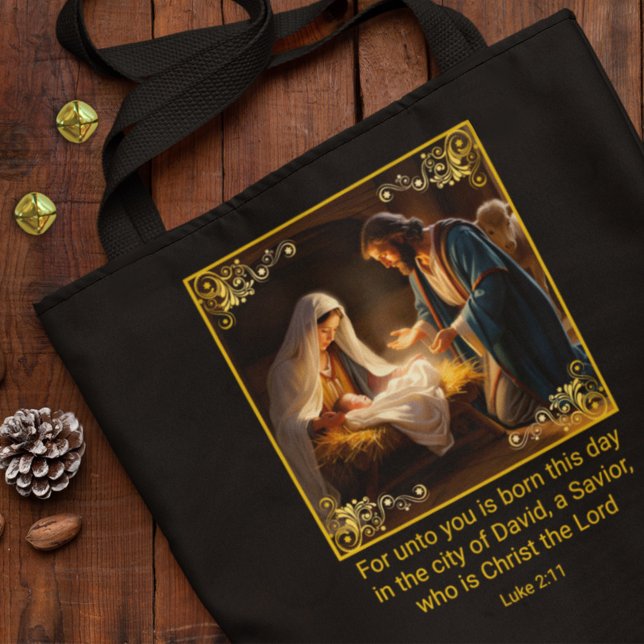 Christmas Nativity Holy Family Religious  Tote Bag (Creator Uploaded)