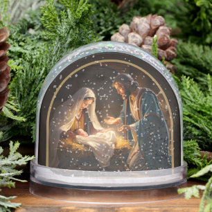Christmas Nativity Holy Family Snowglobe