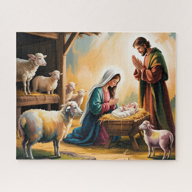 Christmas Nativity Holy Night Jigsaw Puzzle (Horizontal)