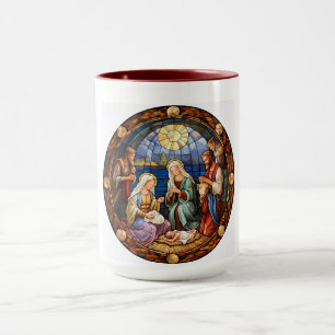 Christmas Nativity Illustration, Mug