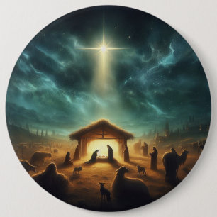 Christmas/Nativity/Jesus 6 Cm Round Badge