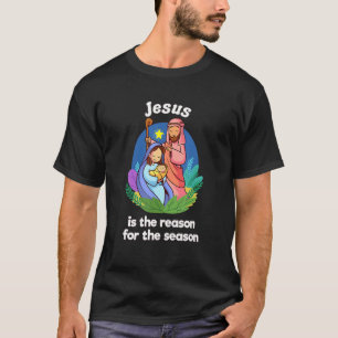 Christmas Nativity Jesus Is The Reason For The Sea T-Shirt