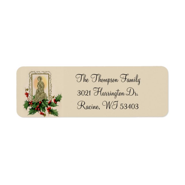 Christmas Nativity Jesus Mary Joseph Return Address Label (Front)