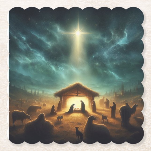 Christmas/Nativity/Jesus Paper Coaster (Front)