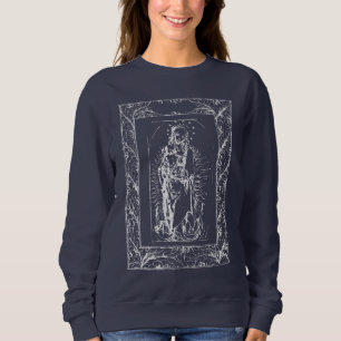 Christmas Nativity Madonna and Child Holly Border  Sweatshirt