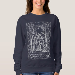 Christmas Nativity Madonna and Child Holly Border  Sweatshirt