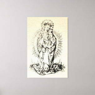 Christmas Nativity Madonna and Child Virgin Mary Canvas Print