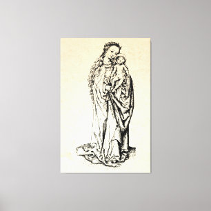 Christmas Nativity Madonna and Child Virgin Mary Canvas Print
