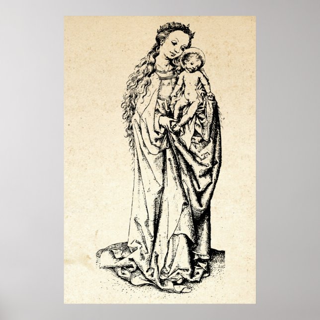 Christmas Nativity Madonna and Child Virgin Mary   Poster (Front)