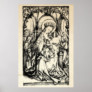Christmas Nativity Madonna and Child Virgin Mary Poster
